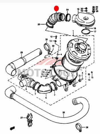 AIR CLEANER HOSE SUZUKI SAMURAI SERIES