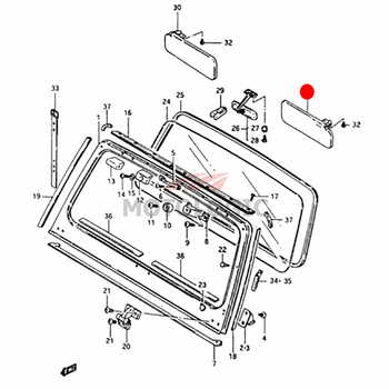 SUNVISOR LEFT SUZUKI SAMURAI SERIES