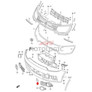 TOWING HOOK CAP SUZUKI IGNIS SERIES