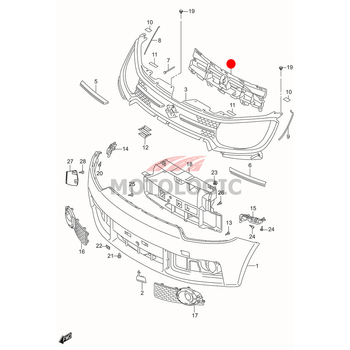 RADIATOR GRILLE UPPER COVER SUZUKI SERIES