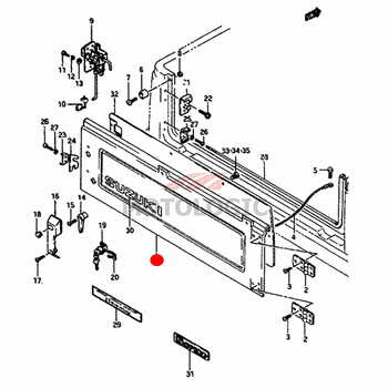 REAR GATE PANEL SUZUKI SAMURAI SERIES