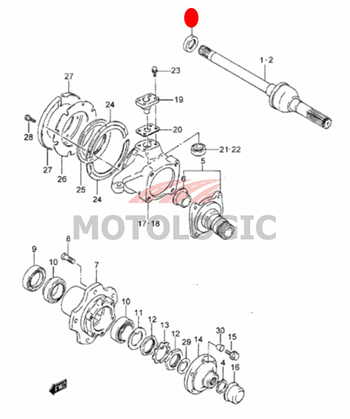 FRONT AXLE OIL SEAL SUZUKI SAMURAI SERIES