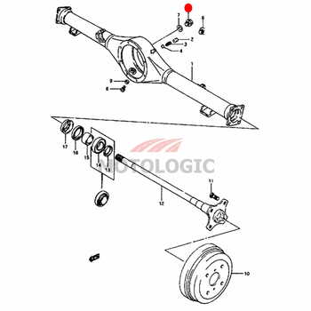 REAR AXLE HOUSING PLUG SUZUKI CARRY SERIES