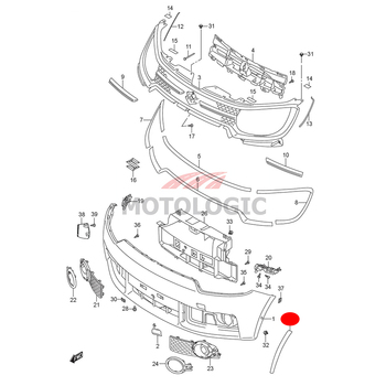 FRONT BUMPER SIDE EXTENSION LEFT SUZUKI SERIES