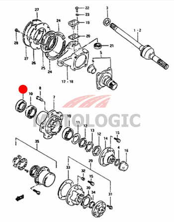 FRONT KNUCKLE OIL SEAL SUZUKI SAMURAI SERIES