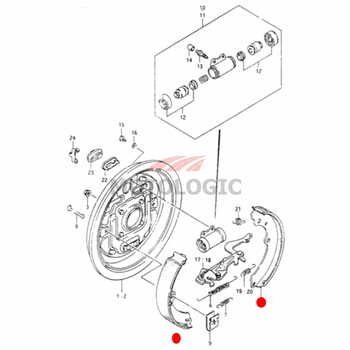 REAR BRAKE SHOE SET SUZUKI SAMURAI SERIES