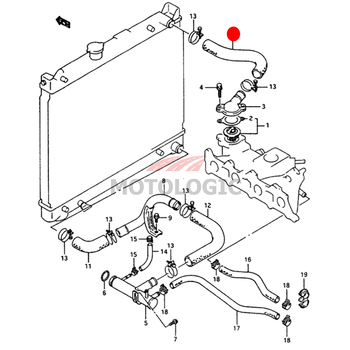 RADIATOR INLET HOSE SUZUKI VITARA SERIES