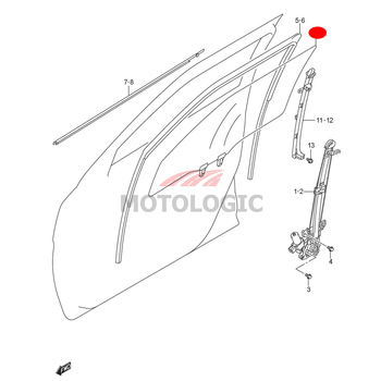 FRONT DOOR WINDOW GLASS LH SUZUKI IGNIS SERIES