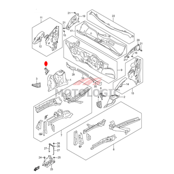 FRONT FENDER UPPER BRACKET RH SUZUKI IGNIS SERIES