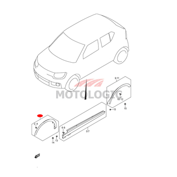 FRONT FENDER SPLASH GUARD LH SUZUKI IGNIS SERIES