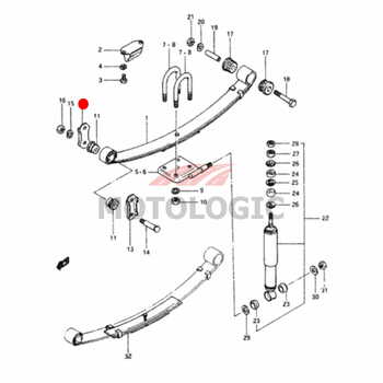 INNER SHACKLE PLATE SUZUKI SAMURAI SERIES