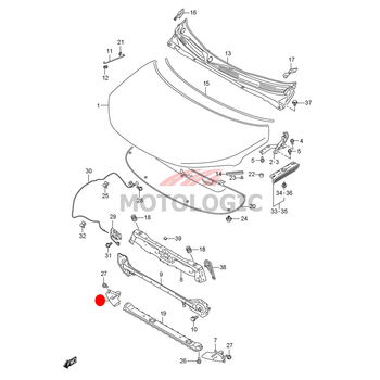 FRONT BUMPER LOWER ABSORBER RH SUZUKI IGNIS SERIES