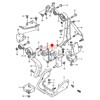 REAR ENGINE MOUNTING SUZUKI MARUTI 800 SERIES