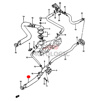 RADIATOR OUTLET HOSE SUZUKI SAMURAI SERIES