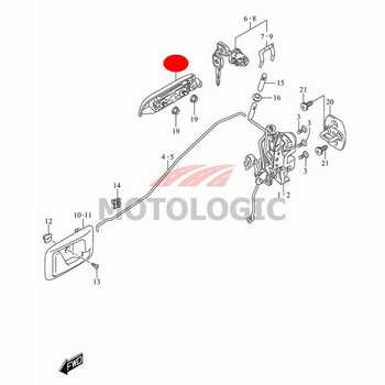 OUTER HANDLE FRONT DOOR RIGHT SUZUKI ALTO SERIES