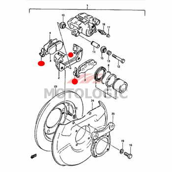 BRAKE CALIPER SPRING KIT SUZUKI SAMURAI SERIES