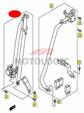 SEAT BELT FRONT LEFT SUZUKI SWIFT SERIES