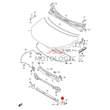 FRONT BUMPER LOWER ABSORBER LH SUZUKI IGNIS SERIES