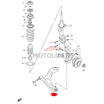 FRONT SUSPENSION ARM RH SUZUKI IGNIS SERIES