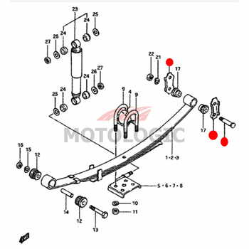 SPRING SHACKLE PLATE REPAIR SET SUZUKI SAMURAI SERIES