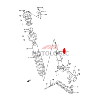 FRONT SUSPENSION STRUT LEFT SUZUKI ALTO SERIES