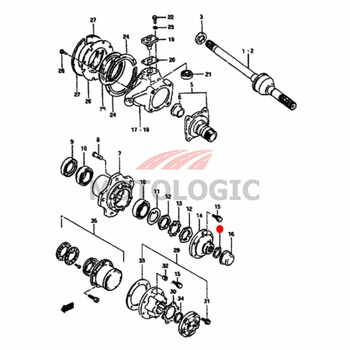 FRONT AXLE SHAFT CIRCLIP SUZUKI SAMURAI SERIES