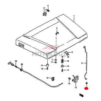 FRONT HOOD STAY GROMMET SUZUKI SAMURAI SERIES 