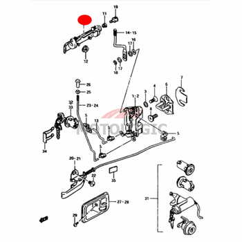 OUTER HANDLE RIGHT SUZUKI SAMURAI SERIES