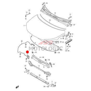 HOOD LATCH SUZUKI IGNIS SERIES