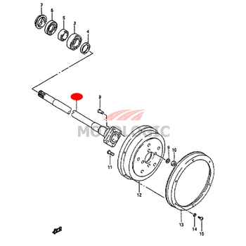 REAR AXLE SHAFT LEFT SUZUKI SAMURAI SERIES