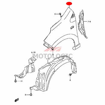 FRONT FENDER PANEL LEFT SUZUKI ALTO SERIES