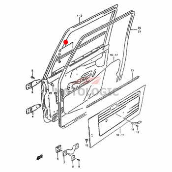 FRONT DOOR OUT WEATHERSTRIP SCRAPE SUZUKI SAMURAI SERIES