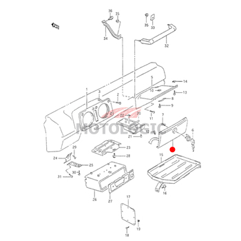 GLOVE BOX PANEL SUZUKI SAMURAI SERIES