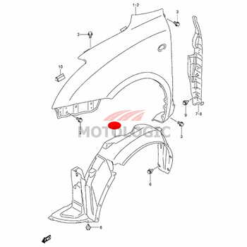 FRONT FENDER LINING RIGHT SUZUKI SWIFT SERIES