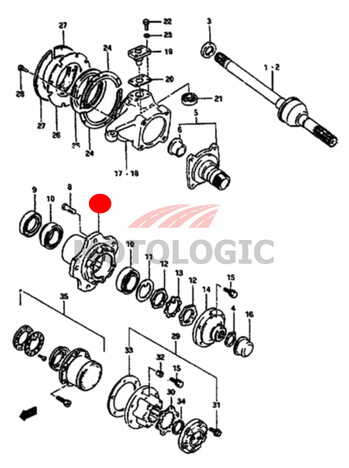 FRONT WHEEL HUB SUZUKI SAMURAI SERIES