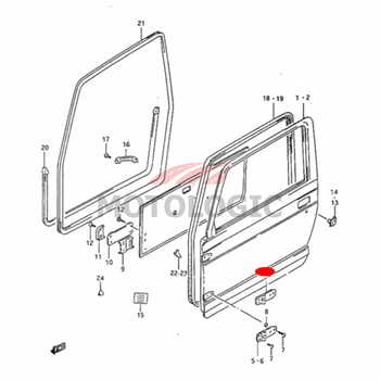 DOOR HINGE UPPER SUZUKI SAMURAI SERIES