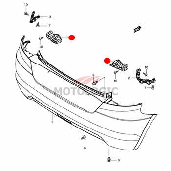 REAR BUMPER HOLDER RIGHT SUZUKI SWIFT SERIES