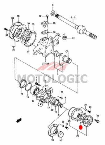 LOCKING HUB COVER GASKET SUZUKI SAMURAI SERIES