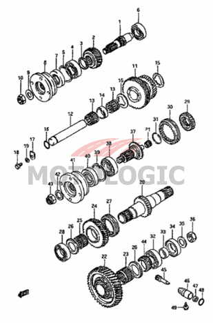 T/F CASE COUNTERSHAFT BEARING SUZUKI SAMURAI SERIES