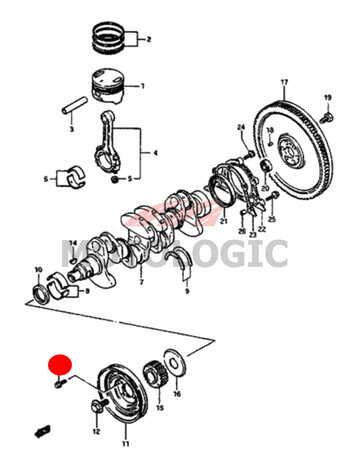 CRANKSHAFT PULLEY BOLT SUZUKI SAMURAI SERIES