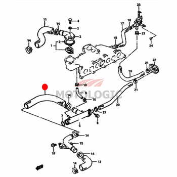 RADIATOR OUTLET HOSE #2 SUZUKI SAMURAI SERIES