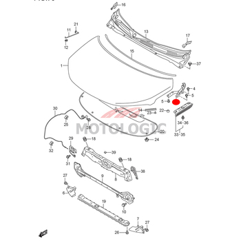 FRONT HOOD HINGE RH SUZUKI IGNIS SERIES