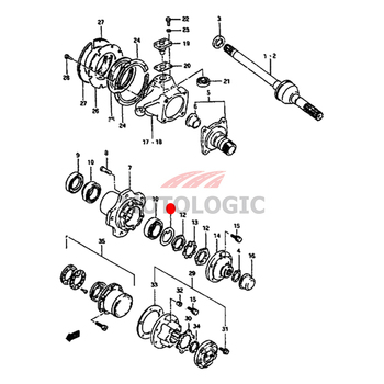 FRONT WHEEL BEARING WASHER SUZUKI SAMURAI SERIES