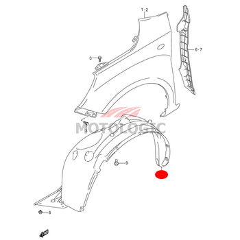 FRONT FENDER LINING LH SUZUKI IGNIS SERIES