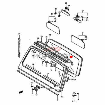 FRONT WINDOW GARNISH SCREW SUZUKI SAMURAI SERIES