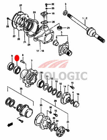 FRONT WHEEL BEARING SUZUKI SAMURAI SERIES