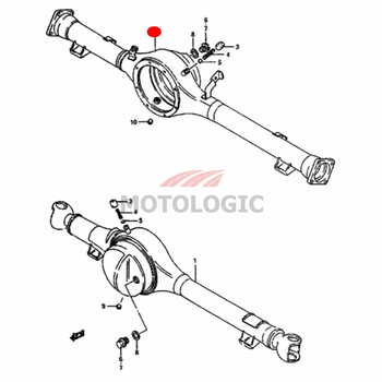 REAR AXLE HOUSING COMPLETE SET SUZUKI SAMURAI SERIES