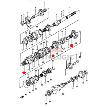 MAIN SHAFT GEAR ROLLOR BEARING SUZUKI SAMURAI SERIES