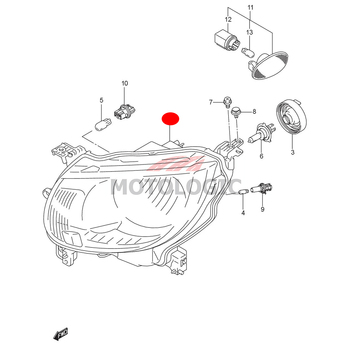 HEAD LAMP RIGHT SUZUKI IGNIS SERIES