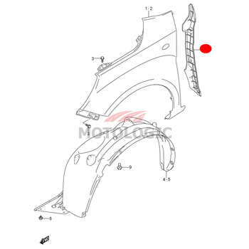 FRONT FENDER COVER LH SUZUKI IGNIS SERIES